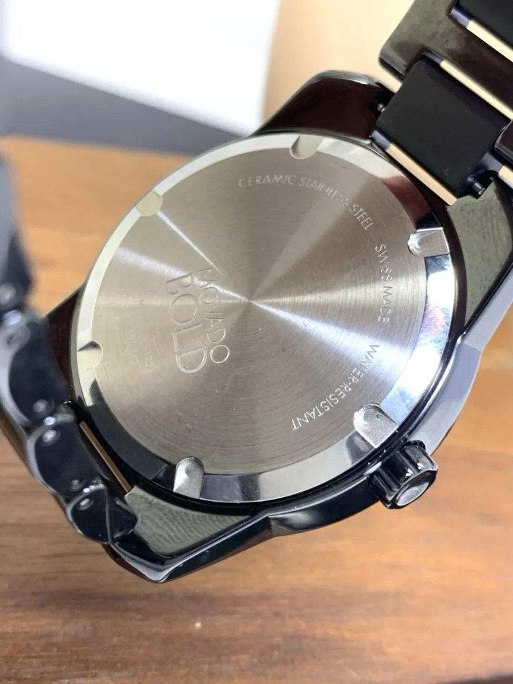 Movado Men's Watch Bold Verso Gray Dial Swiss Quartz Black Ceramic Steel 42mm